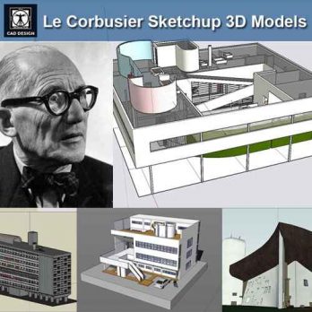💎24 Types of Le Corbusier Architecture Sketchup 3D Models(Recommanded!!)