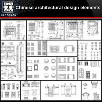 ★【Chinese Architecture Design CAD elements V5】All kinds of Chinese Architectural CAD Drawings Bundle