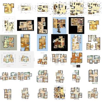 ★Best 56 Types of Residential Interior Design PSD color plans Bundle (Total 0.9GB PSD Files -Recommanded!!💎💎)